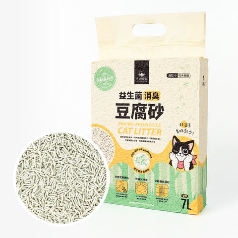 汪喵星球 益生菌消臭花草豆腐砂(條型) 2.7kg