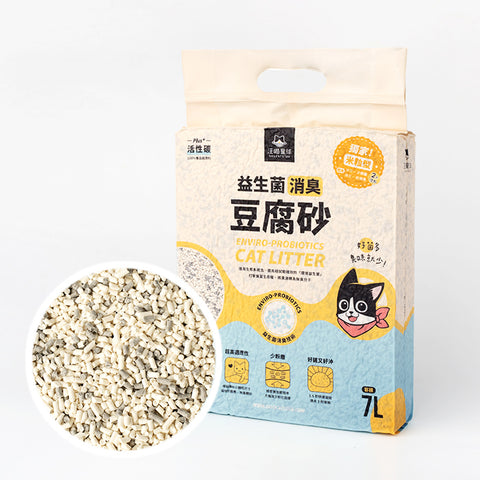 汪喵星球 益生菌消臭豆腐砂(米粒型豆腐砂) 2.7kg